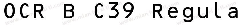 OCR B C39 Regular Normal字体转换